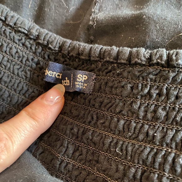 Abercrombie Black Eyelet Embroidered Midi Dress, Size Small Petite - Picture 4 of 4